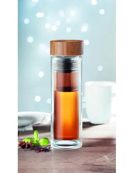 Botella cristal 400ml Ecológica Personalizada 7MO9420