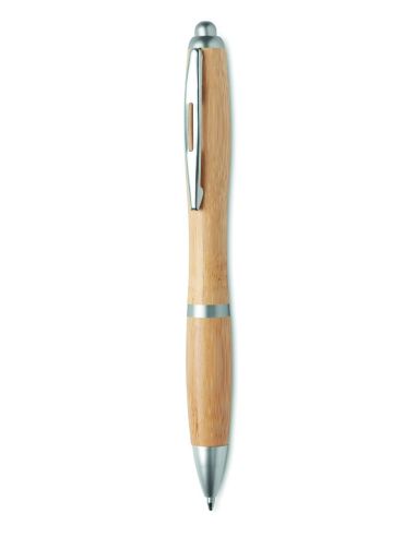Bolígrafo bambú ABS tinta azul 14 cm