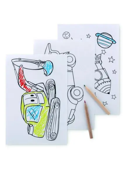 Set de 6 lápices para colorear Ecológico Personalizado 7MO9544