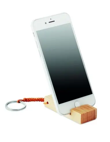 Llavero de bambú con soporte Ecológico...