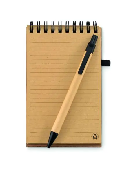 Libreta A6 bolígrafo tapa corch Ecológica Personalizada 7MO9857