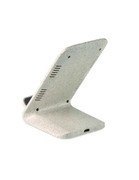 Cargador inalámbrico paja trigo Ecológico Personalizado 7MO9891