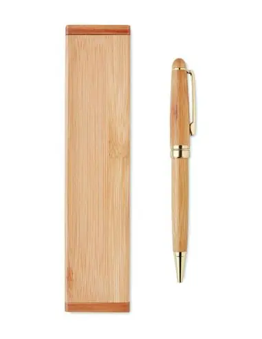 Bolígrafo giratorio de bambú Ecológico...