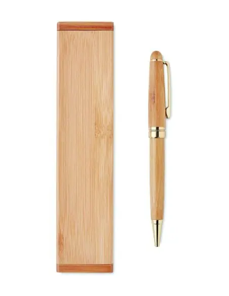 Bolígrafo giratorio de bambú Ecológico Personalizado 7MO9912