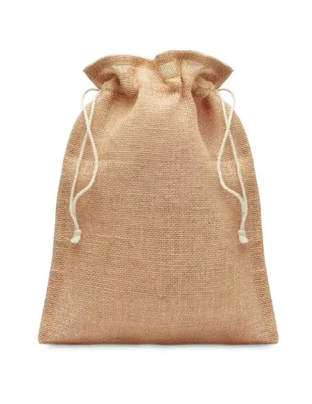 Bolsa regalo pequeña de yute Ecológica Personalizada 7MO9928