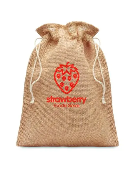 Bolsa regalo pequeña de yute Ecológica Personalizada 7MO9928