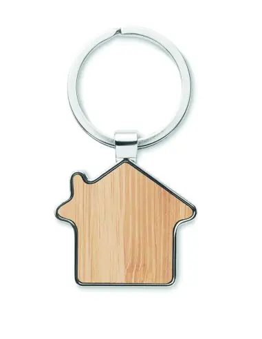 Llavero casa y bambú Ecológico Personalizado...