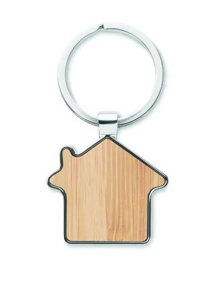 Llavero casa y bambú Ecológico Personalizado 7MO9949