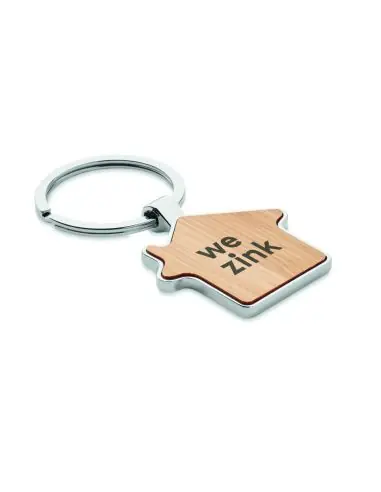 Llavero casa y bambú Ecológico Personalizado...