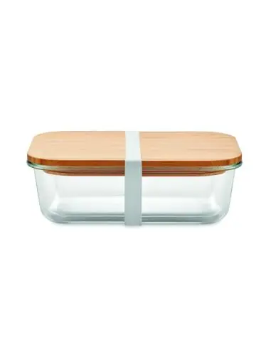 Fiambrera vidrio y tapa bambú Ecológica...