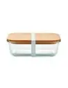Fiambrera vidrio y tapa bambú Ecológica Personalizada 7MO9962 - Imagen 1