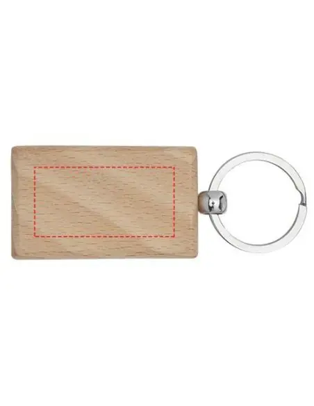 Llavero rectangular de madera de haya Ecológico Personalizado 6118122