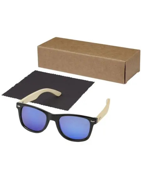 Gafas de sol polarizadas con cristal de espejo de PET reciclado/bambú en caja de regalo Ecológica Personalizada 6127001