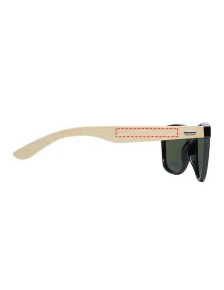 Gafas de sol polarizadas con cristal de espejo de PET reciclado/bambú en caja de regalo Ecológica Personalizada 6127001