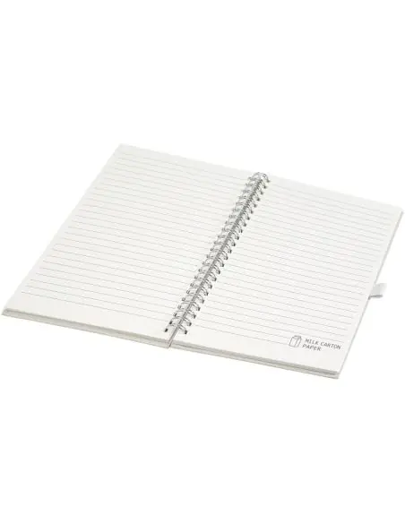 Libreta A5 con espiral fabricada a partir de cartones de leche recilados Ecológica Personalizada 6107783
