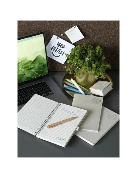 Libreta A5 con espiral fabricada a partir de cartones de leche recilados Ecológica Personalizada 6107783