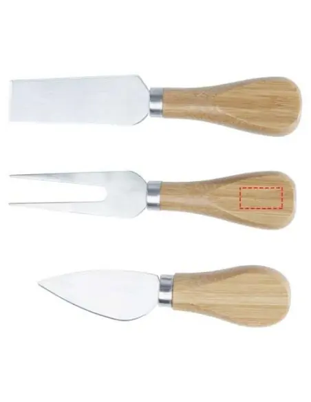 Tabla de quesos y utensilios de bambú Ecológica Personalizada 6113301