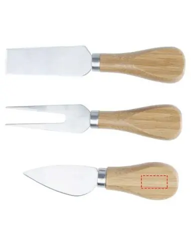 Tabla de quesos y utensilios de bambú Ecológica...