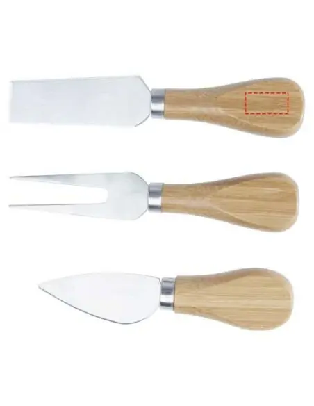 Tabla de quesos y utensilios de bambú Ecológica Personalizada 6113301