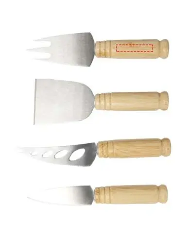Set de 4 piezas para queso de bambú Ecológica...