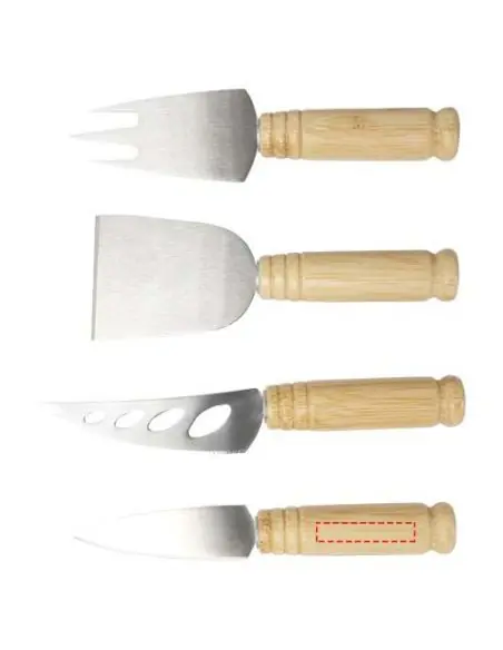 Set de 4 piezas para queso de bambú Ecológica Personalizada 6113303