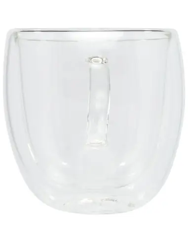 Dos tazas de vidrio de doble pared de 250 ml...