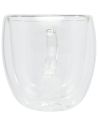 Dos tazas de vidrio de doble pared de 250 ml con posavasos de bambú Ecológica Personalizada 6113315 - Imagen 2