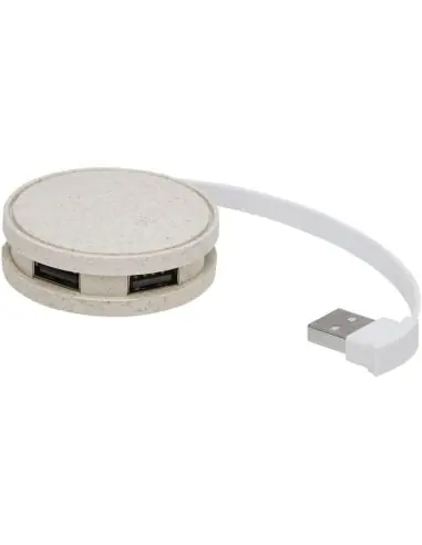 Hub USB de paja de trigo Ecológico...