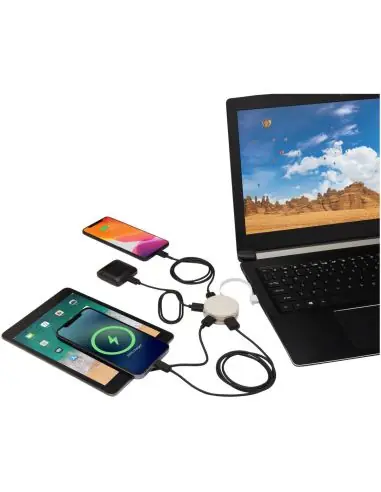 Hub USB de paja de trigo Ecológico...