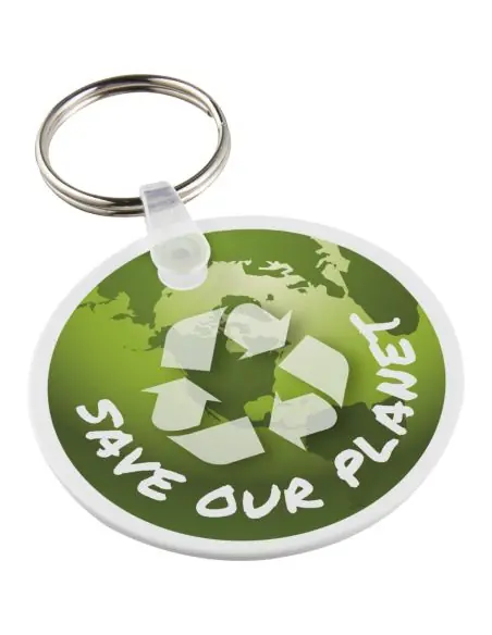 Llavero reciclado en forma de círculo Ecológico Personalizado 6210475