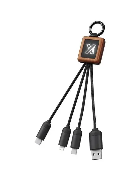 SCX.design Cable de madera de 20 W FSC fácil de usar C-19 Ecológica Personalizada 62PX044