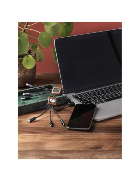 SCX.design Cable de madera de 20 W FSC fácil de usar C-19 Ecológica Personalizada 62PX044