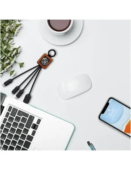 SCX.design Cable de madera de 20 W FSC fácil de usar C-19 Ecológica Personalizada 62PX044