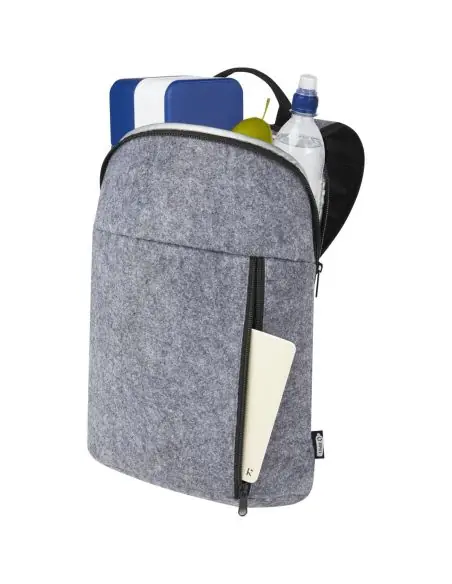 Mochila isotérmica de fieltro reciclado GRS de 7 L Ecológica Personalizada 6210742