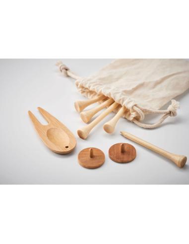 Juego accesorios golf en bolsa hojac