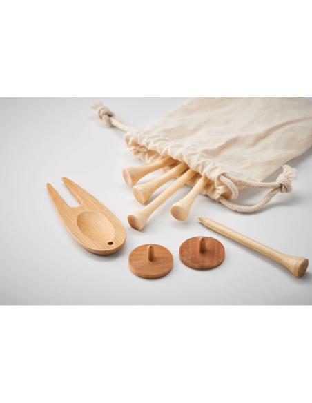Juego accesorios golf en bolsa hojac