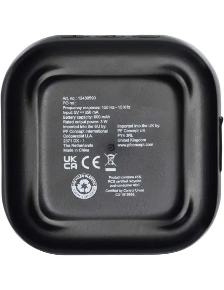 Minialtavoz Bluetooth® de plástico reciclado 2.0 de 3 W con certificación RCS Ecológica Personalizada 6124305