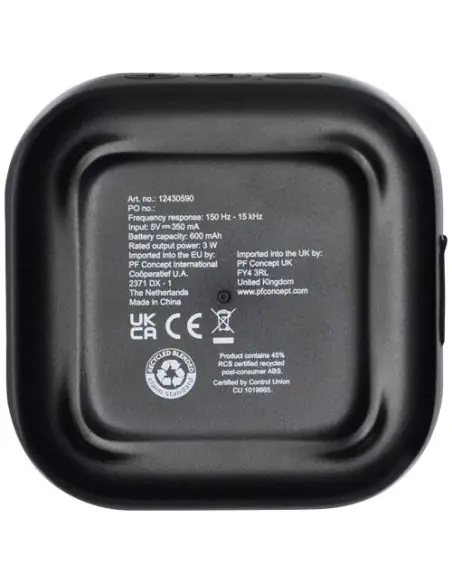 Minialtavoz Bluetooth® de plástico reciclado 2.0 de 3 W con certificación RCS Ecológica Personalizada 6124305