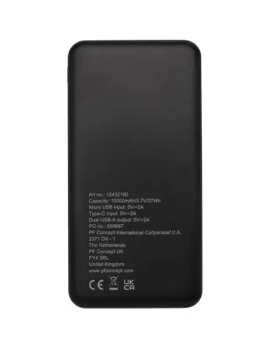 Batería externa de plástico reciclado de 10 000...