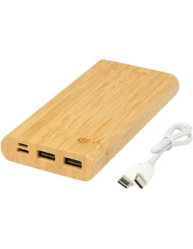 Batería externa de 10,000 mAh de bambú...