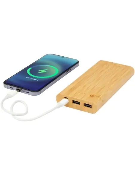 Batería externa de 10,000 mAh de bambú Ecológica Personalizada 6124323