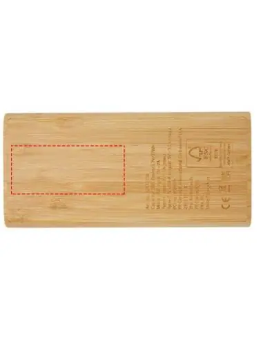 Batería externa de 10,000 mAh de bambú...