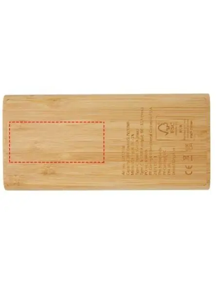 Batería externa de 10,000 mAh de bambú Ecológica Personalizada 6124323