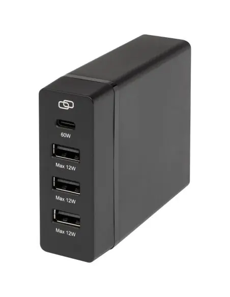 Estación de carga PD de plástico reciclado de 72 W Ecológica Personalizada 6124330