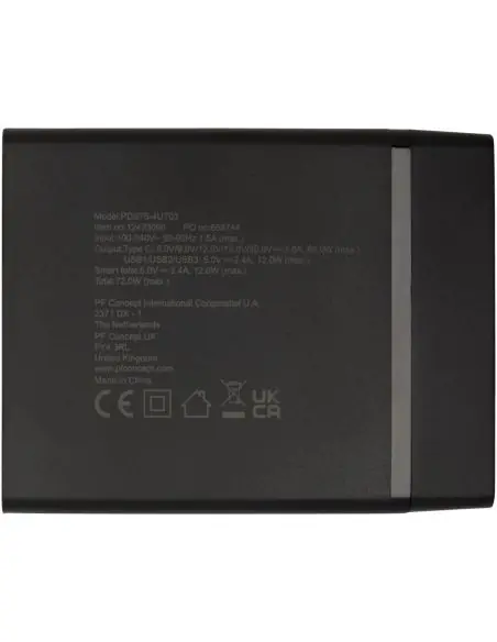 Estación de carga PD de plástico reciclado de 72 W Ecológica Personalizada 6124330