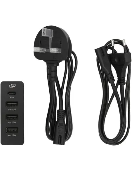 Estación de carga PD de plástico reciclado de 72 W Ecológica Personalizada 6124330