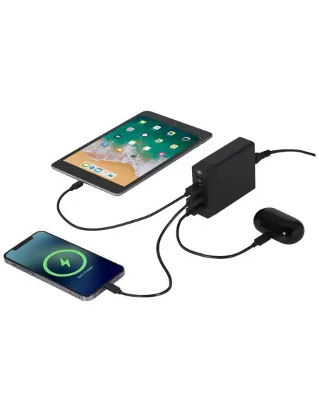 Estación de carga PD de plástico reciclado de 72 W Ecológica Personalizada 6124330