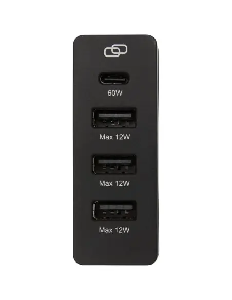 Estación de carga PD de plástico reciclado de 72 W Ecológica Personalizada 6124330