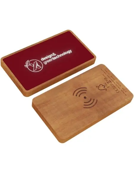 Batería externa inalámbrica luminosa de 5000 mAh Ecológica Personalizada 62PX059