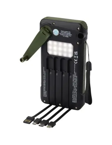 Batería externa de dinamo solar en plástico...